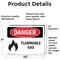 Signmission Flammable Gas Danger Sign, Vinyl Decal, 10in W x 7in L, 2PK OS-2PACK-DS-D-710-L-1233 - alternate 6